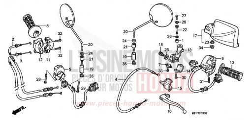 HANDLE LEVER/SWITCH/CABLE XL700VA8 de 2008